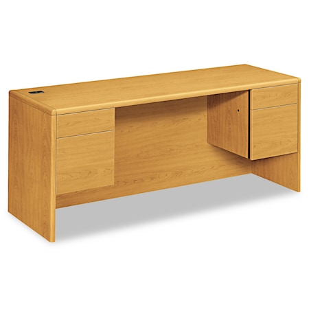 Hon Kneespace Credenza, .75 Height Pedestals, 72Wx24Dx29.5H, Harvest H10743.CC